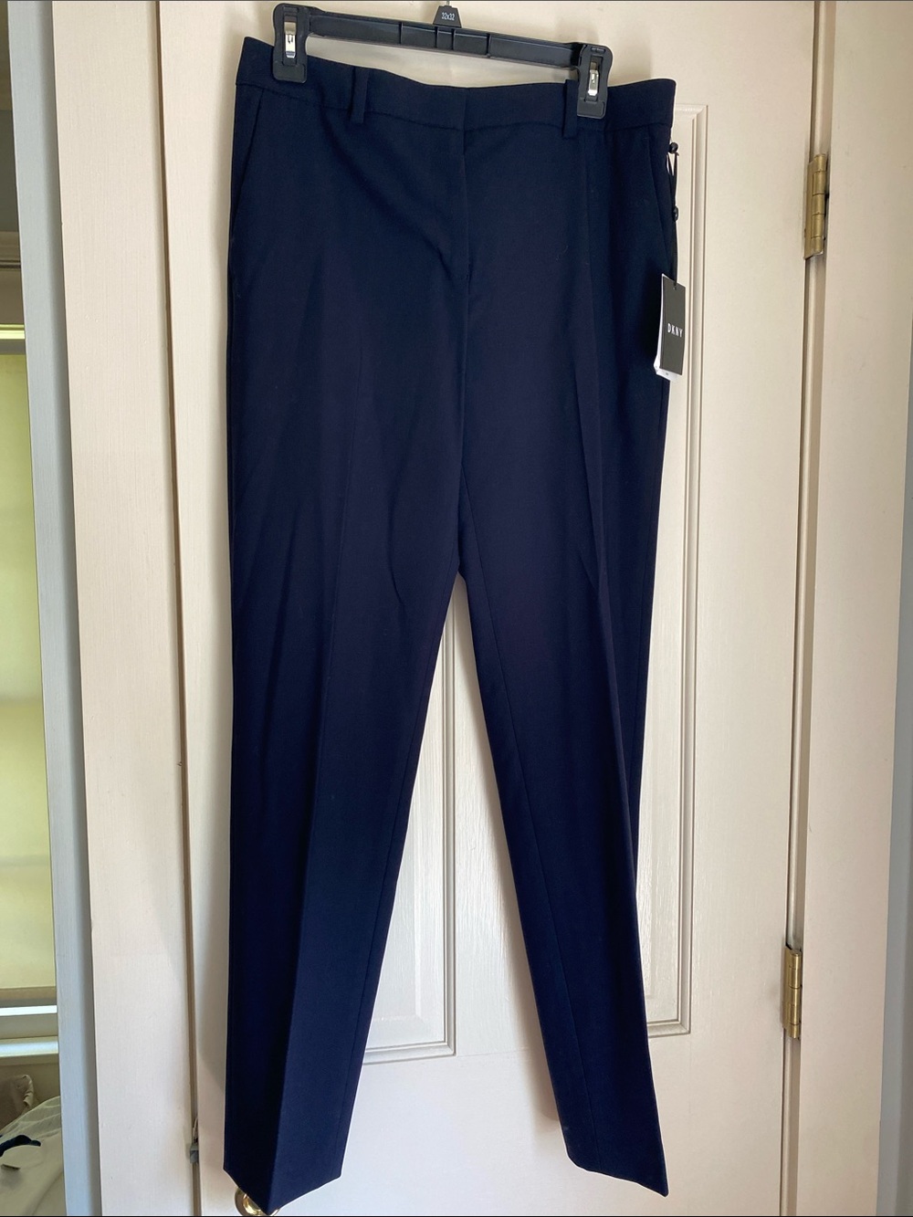 DKNY Straight Leg Dress Pants in Navy